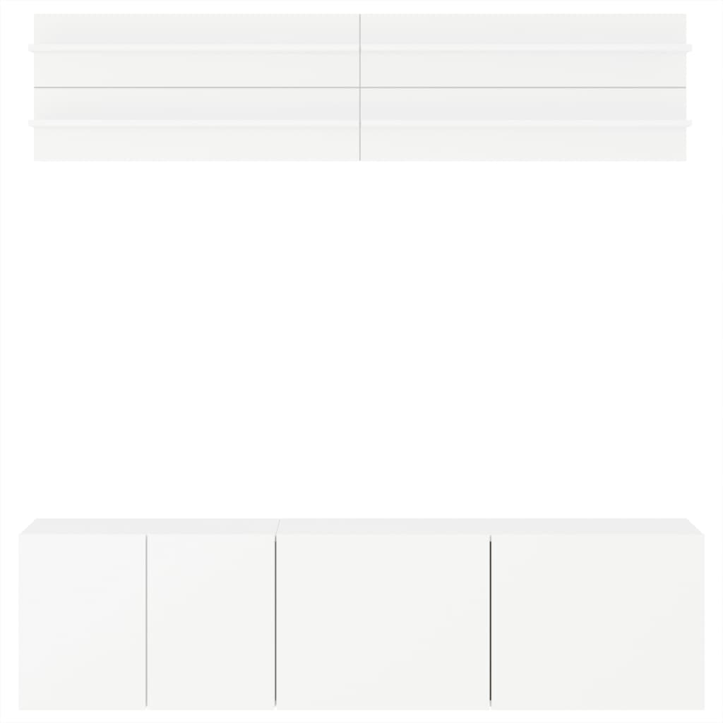 | TV Wall Units | Wall-mounted 6 pcs white Engineered wood