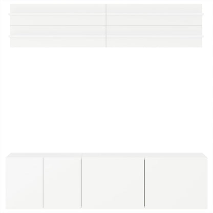 | TV Wall Units | Wall-mounted 6 pcs white Engineered wood