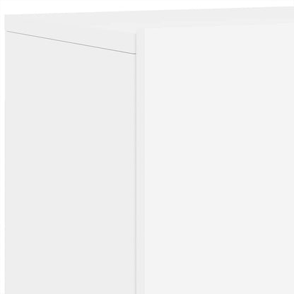6 Piece TV Wall Units White Engineered Wood