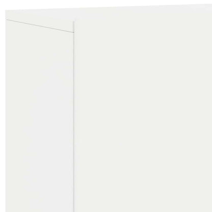 6 Piece TV Wall Units White Engineered Wood