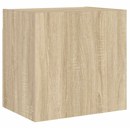 4 Piece TV Wall Units Sonoma Oak Engineered Wood