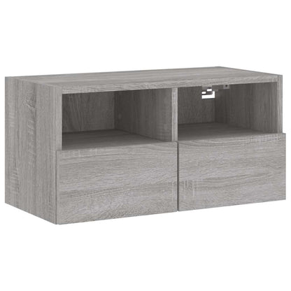 4 Piece TV Wall Units Grey Sonoma Engineered Wood