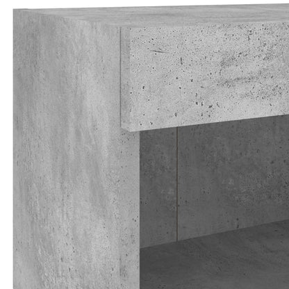 4 Piece TV Wall Cabinets with LED Lights Concrete Grey