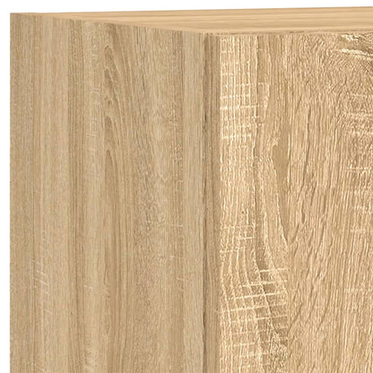 5 Piece TV Wall Units with LED Sonoma Oak Engineered Wood