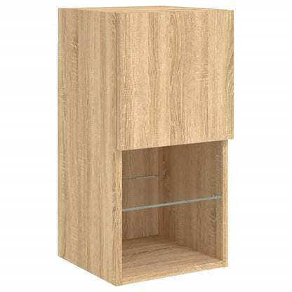 6 Piece TV Wall Units with LED Sonoma Oak Engineered Wood