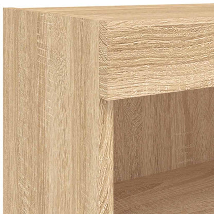 8 Piece TV Wall Units with LED Sonoma Oak Engineered Wood