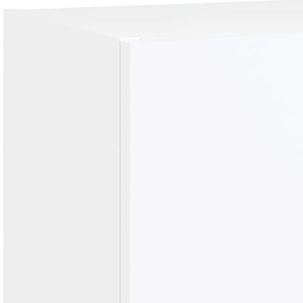 4 Piece TV Wall Units with LED White Engineered Wood