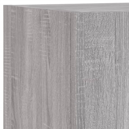 4 Piece TV Wall Units with LED Grey Sonoma Engineered Wood