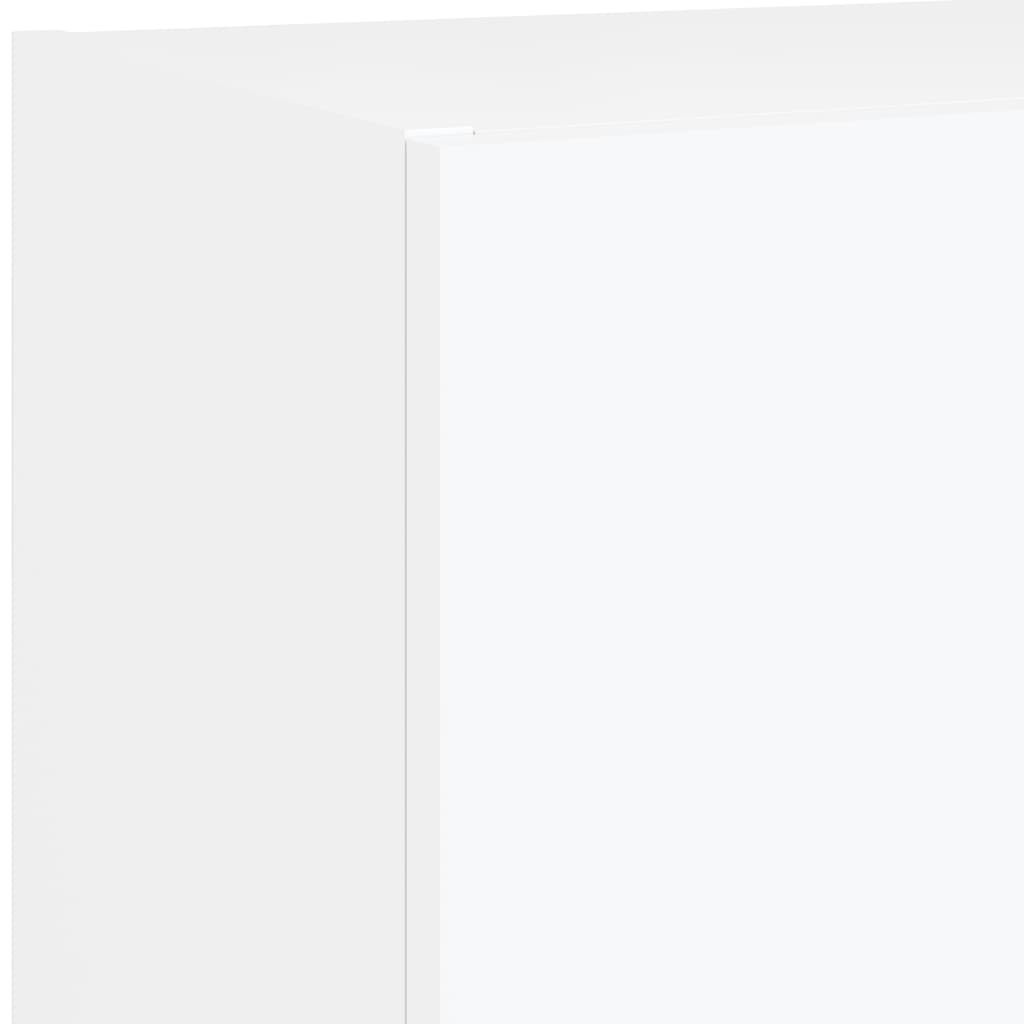 4 Piece TV Wall Units with LED White Engineered Wood