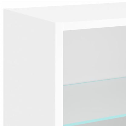 TV Wall Unit | White | Engineered wood and glass | Large | TV Wall Unit