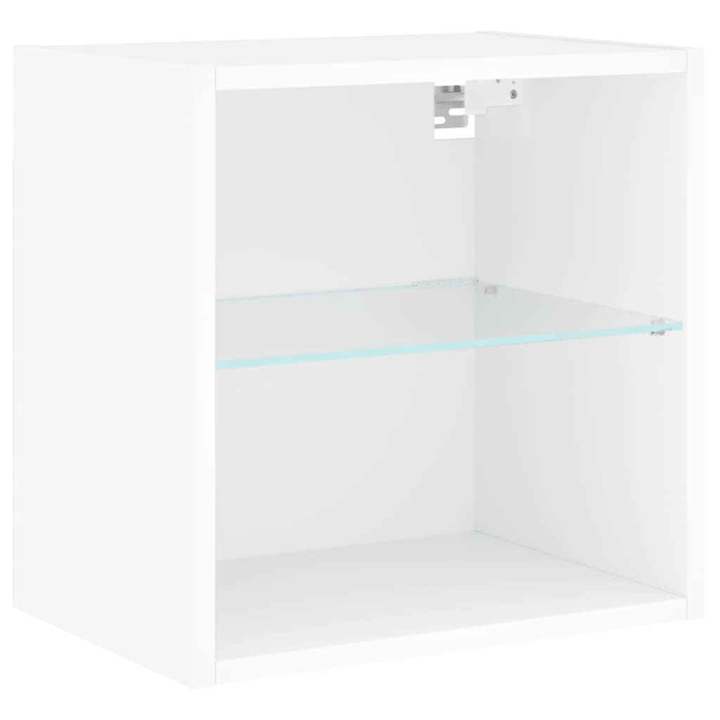 5 Piece TV Wall Units with LED White Engineered Wood