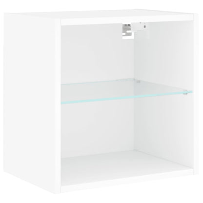 5 Piece TV Wall Units with LED White Engineered Wood