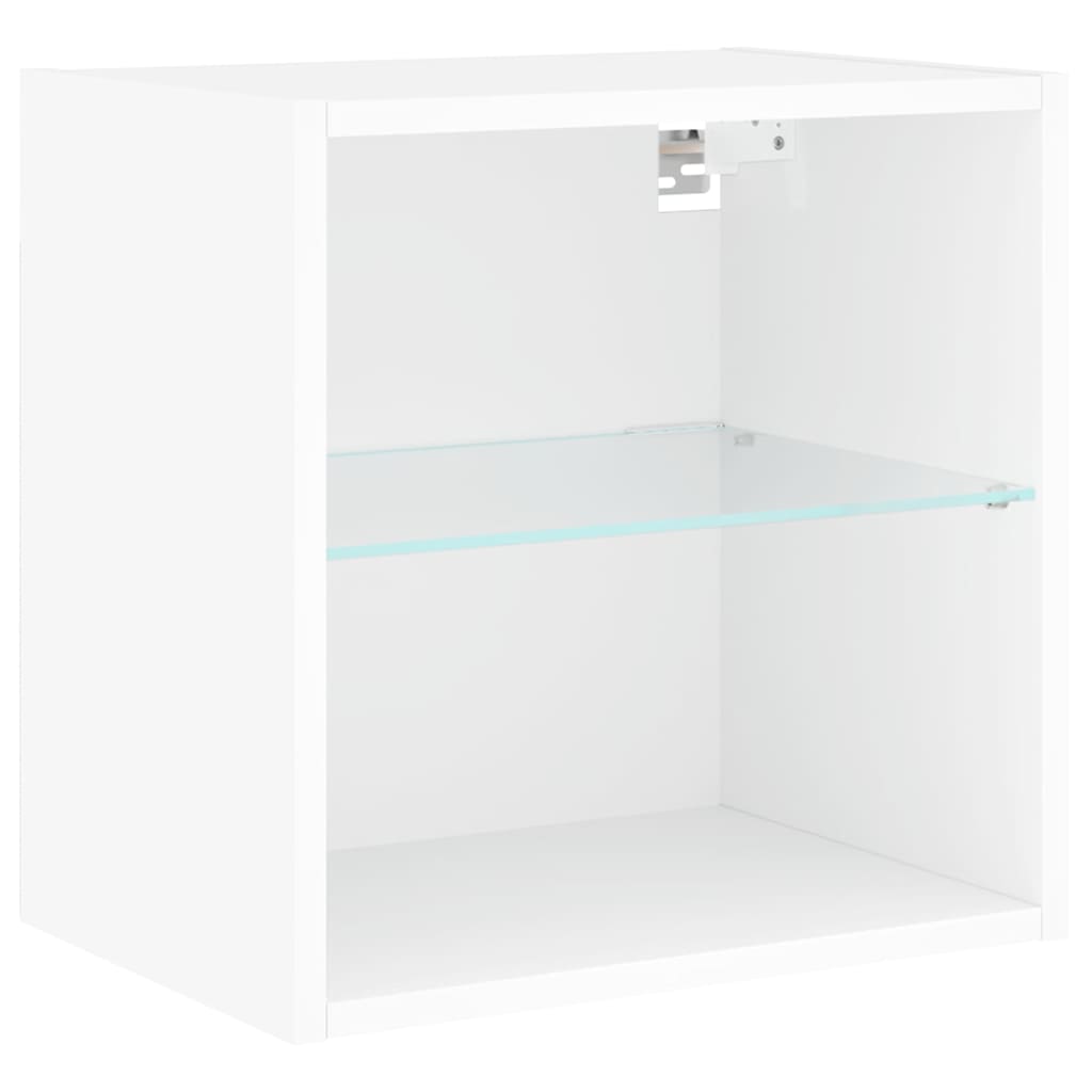5 Piece TV Wall Units with LED White Engineered Wood