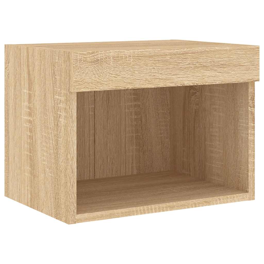 5 Piece TV Wall Units with LED Sonoma Oak Engineered Wood