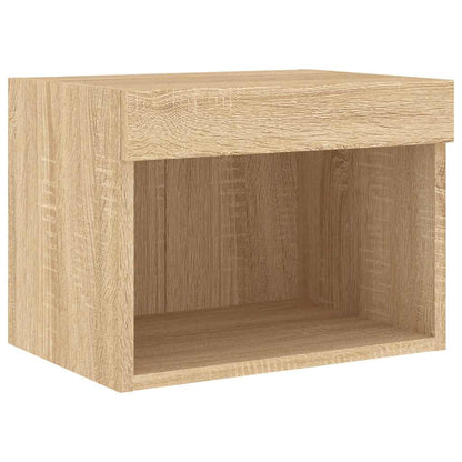 5 Piece TV Wall Units with LED Sonoma Oak Engineered Wood