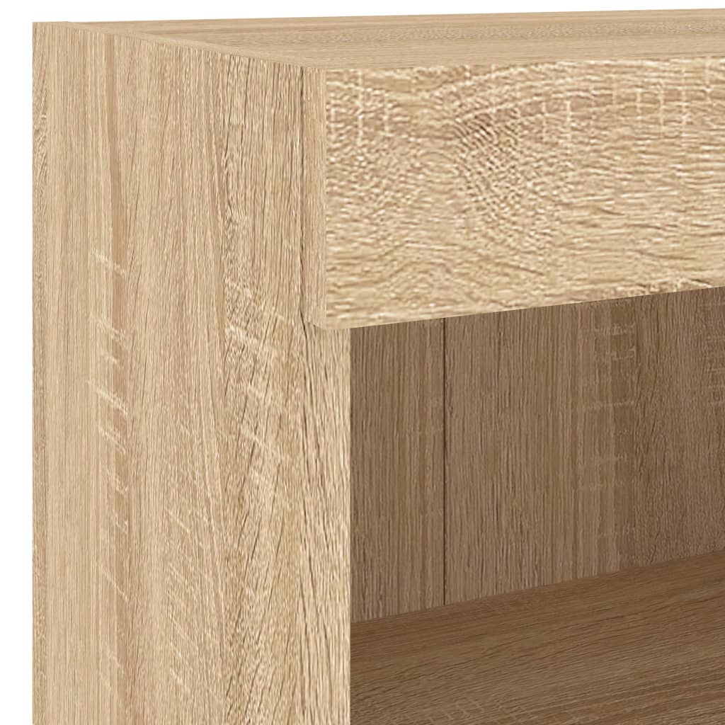 5 Piece TV Wall Units with LED Sonoma Oak Engineered Wood