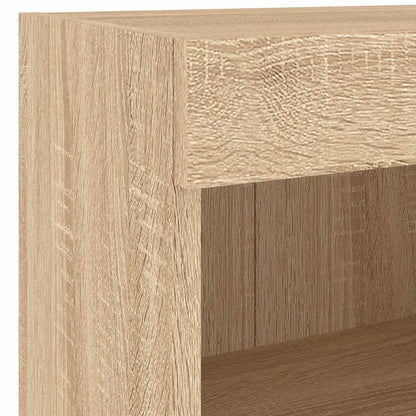 5 Piece TV Wall Units with LED Sonoma Oak Engineered Wood
