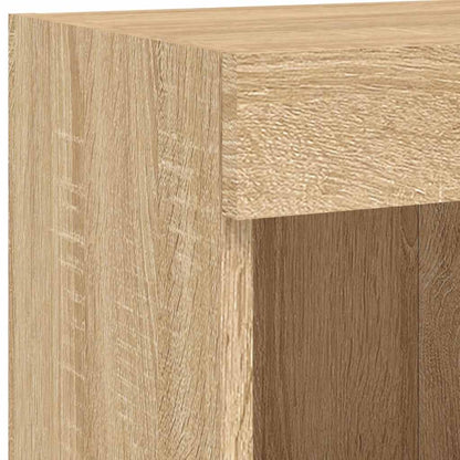 5 Piece TV Wall Units with LED Sonoma Oak Engineered Wood