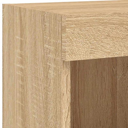 6 Piece TV Wall Units with LED Sonoma Oak Engineered Wood