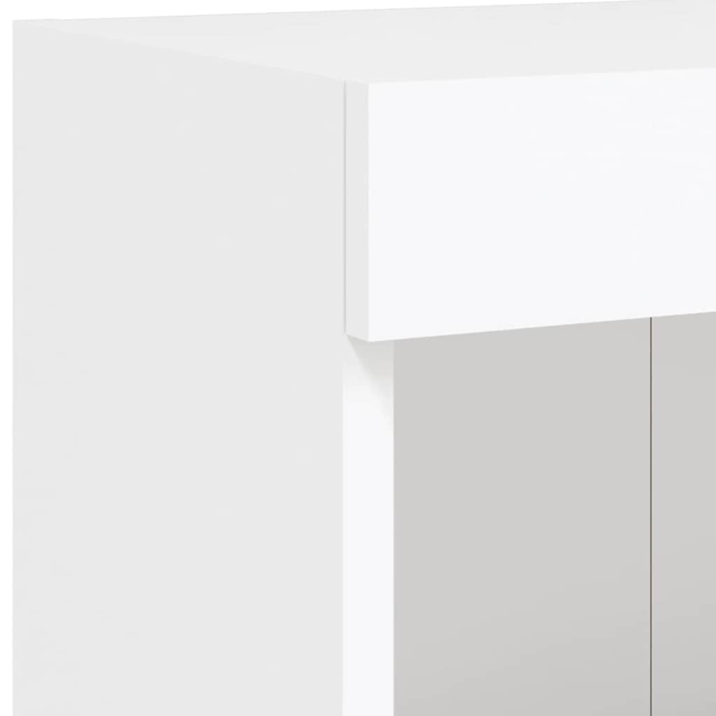 5 Piece TV Wall Units with LED White Engineered Wood