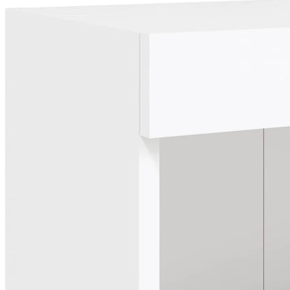 5 Piece TV Wall Units with LED White Engineered Wood