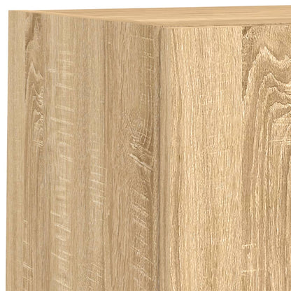 6 Piece TV Wall Units with LED Sonoma Oak Engineered Wood
