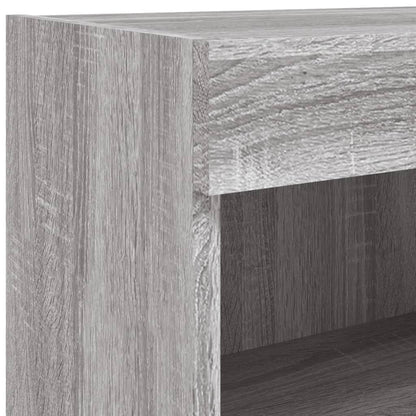 6 Piece TV Wall Units with LED Grey Sonoma Engineered Wood