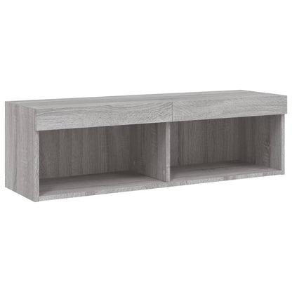 6 Piece TV Wall Units with LED Grey Sonoma Engineered Wood