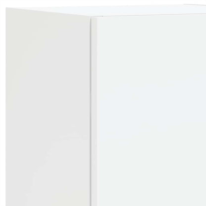4 Piece TV Wall Units with LED White Engineered Wood