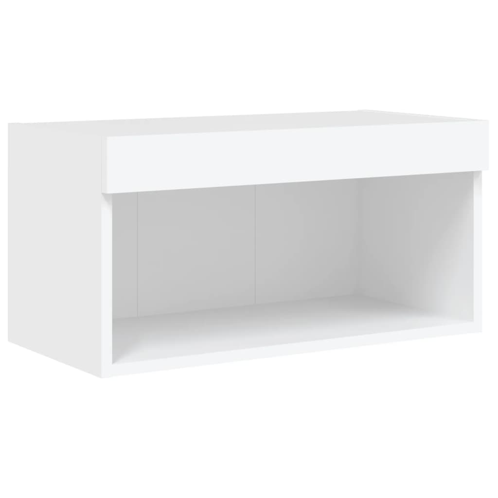 5 Piece TV Wall Units with LED White Engineered Wood