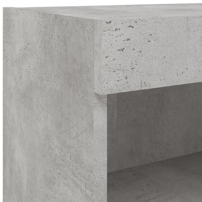 5 Piece TV Wall Units with LED Concrete Grey Engineered Wood