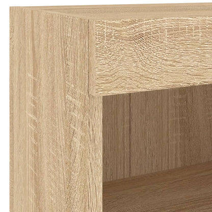 5 Piece TV Wall Units with LED Sonoma Oak Engineered Wood