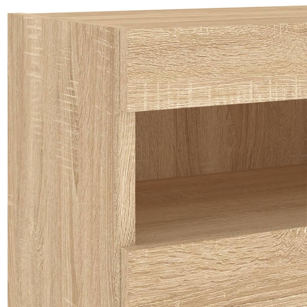 5 Piece TV Wall Units with LED Sonoma Oak Engineered Wood