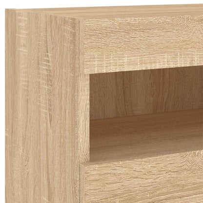 5 Piece TV Wall Units with LED Sonoma Oak Engineered Wood