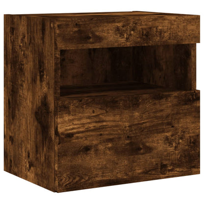 5 Piece TV Wall Units with LED Smoked Oak Engineered Wood