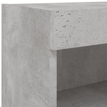 8 Piece TV Wall Cabinet Set with LED Lights Concrete Grey