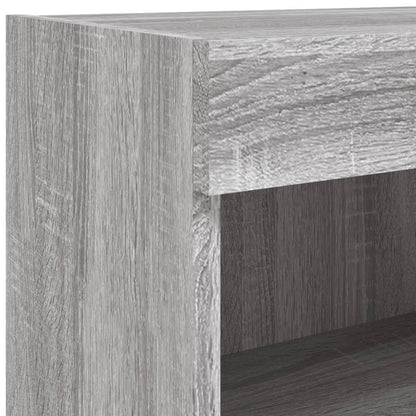 7 Piece TV Wall Cabinet Set with LED Lights Grey Sonoma