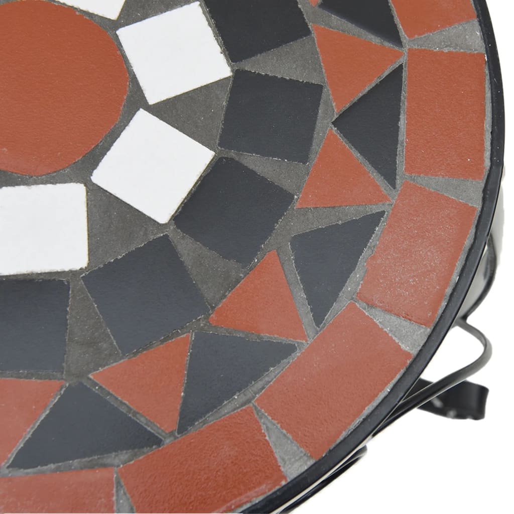 Plant Stands 3 pcs Terracotta and Black Ceramic