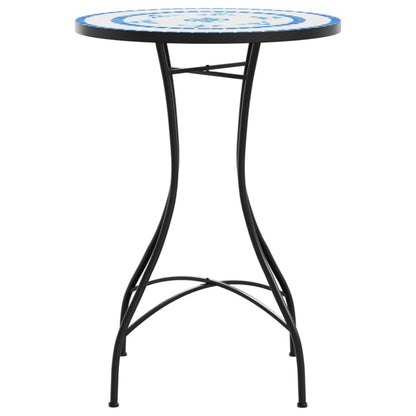 Mosaic Bistro Table Blue Ø50x70 cm Ceramic