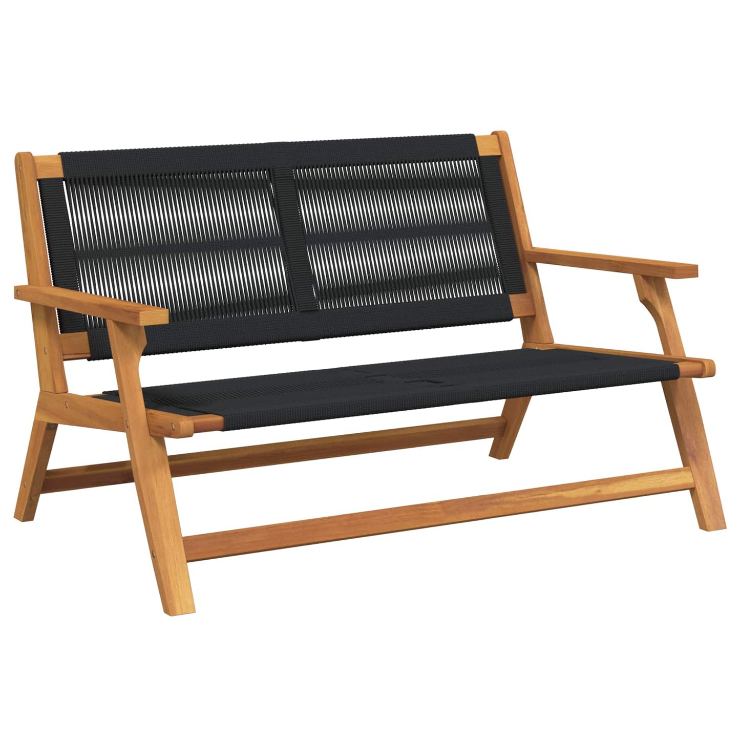 Garden Furniture Black 122 x 78 x 73 cm Solid Acacia Wood