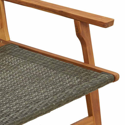 Garden Furniture 2 pcs Grey 67 x 78 x 73 cm Solid Acacia Wood