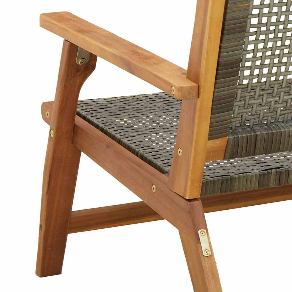 Garden Furniture 2 pcs Grey 67 x 78 x 73 cm Solid Acacia Wood