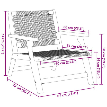 Garden Furniture 2 pcs Grey 67 x 78 x 73 cm Solid Acacia Wood