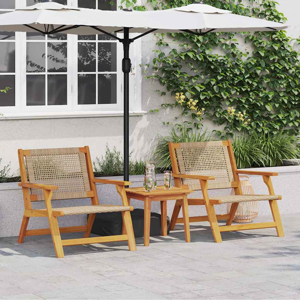 Garden Furniture 2 pcs Beige 67 x 78 x 73 cm Solid Acacia Wood