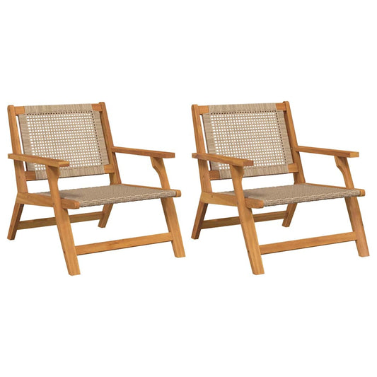 Garden Furniture 2 pcs Beige 67 x 78 x 73 cm Solid Acacia Wood