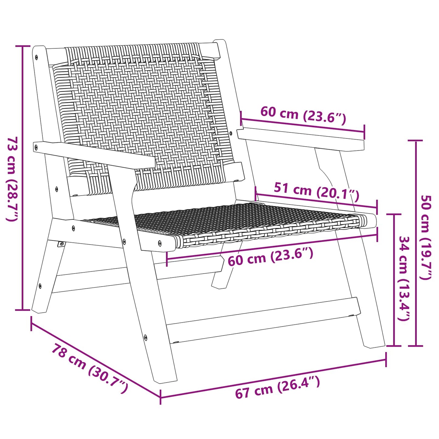 Garden Furniture 2 pcs Beige 67 x 78 x 73 cm Solid Acacia Wood