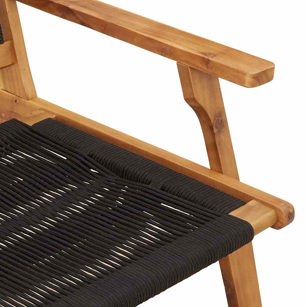 Garden Furniture 2 pcs Black 67 x 76 x 73 cm Solid Acacia Wood