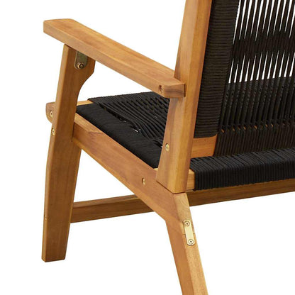 Garden Furniture 2 pcs Black 67 x 76 x 73 cm Solid Acacia Wood