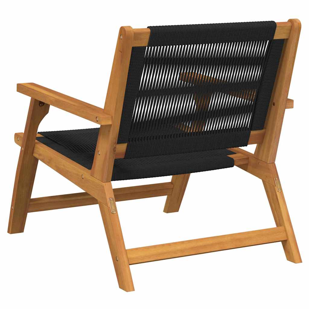 Garden Furniture 2 pcs Black 67 x 76 x 73 cm Solid Acacia Wood