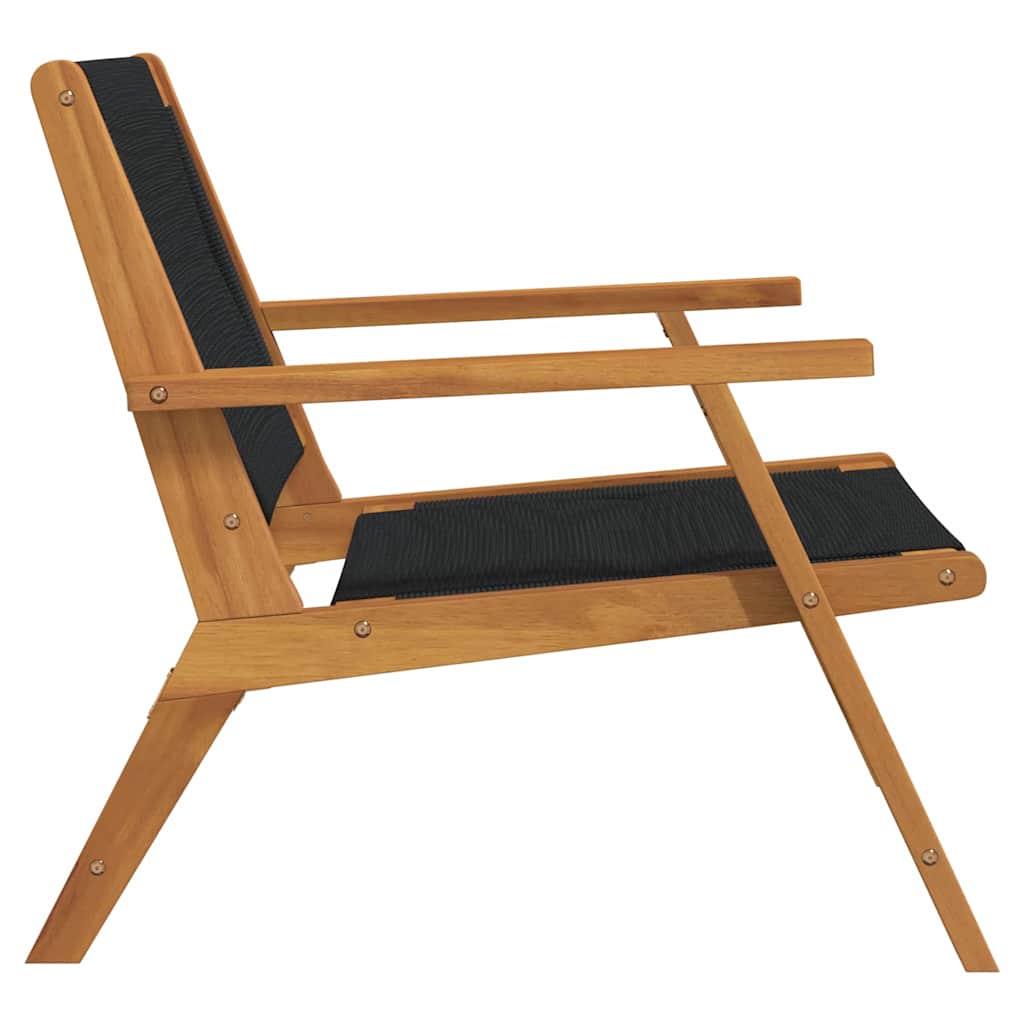 Garden Furniture 2 pcs Black 67 x 76 x 73 cm Solid Acacia Wood